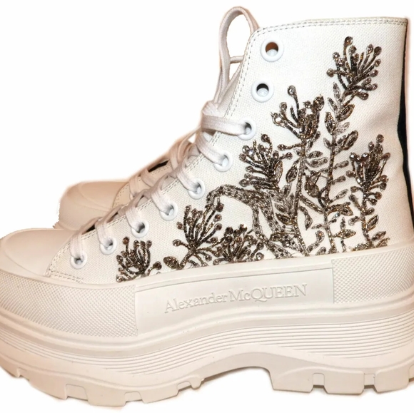 Alexander McQueen high top embroidered sneakers - Picture 5 of 6